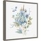 Bohemian Blue 04A (Floral Bouquet) by Lisa Audit 16-in. W x 16-in. H. Canvas Wall Art Print Framed in Grey